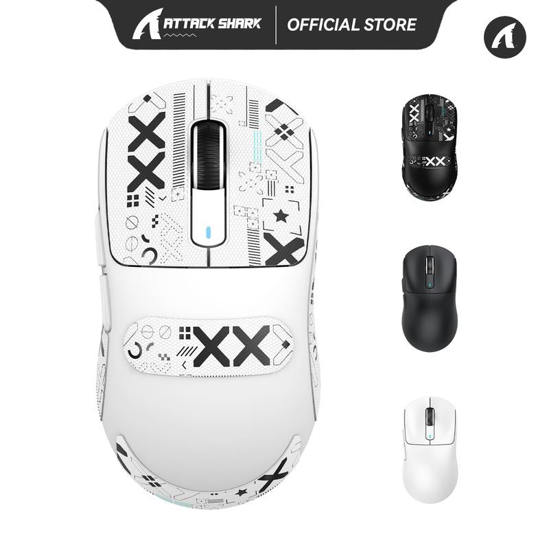 ATTACK SHARK X3MAX PAW3950 Wireless Gaming Mouse 49G SUPERLIGHT Mouse, Pixart PAW3950 Gaming Sensor, 6 Adjustable DPI up to 42000, Bluetooth/2.4G Wireless/Wired