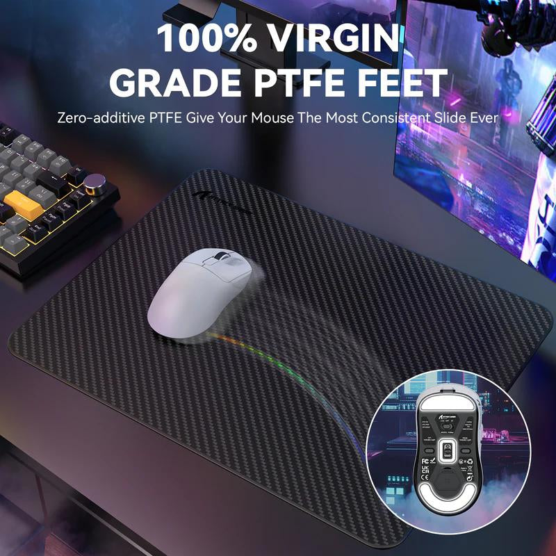 ATTACK SHARK X3MAX PAW3950 Wireless Gaming Mouse 49G SUPERLIGHT Mouse, Pixart PAW3950 Gaming Sensor, 6 Adjustable DPI up to 42000, Bluetooth/2.4G Wireless/Wired