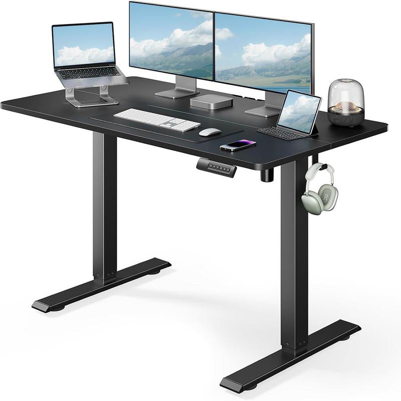 Height Adjustable Electric Desk, 48"X24" Ergonomic Stand-Up Solution, Memory Presets, 110Lbs Load, Great for Home and Work Environments