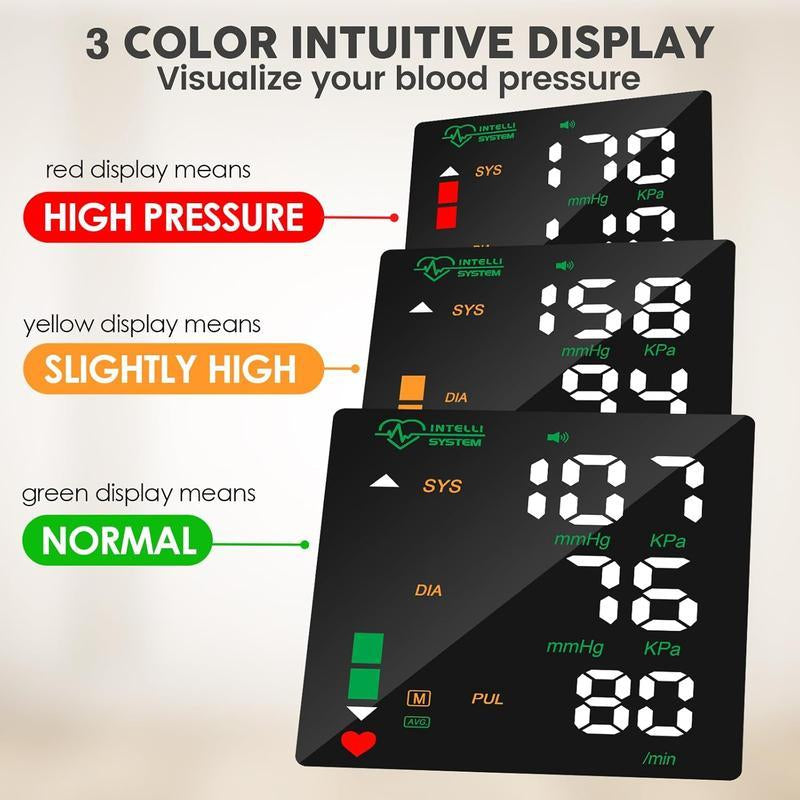Wrist Blood Pressure Monitor Led Display, Touch Screen Wrist Blood Pressure Cuff 99X2 Reading Memory Wrist Bp Monitor with Carrying Case(Black) Health Monitoring Adjustable Healthcare Kit Portable