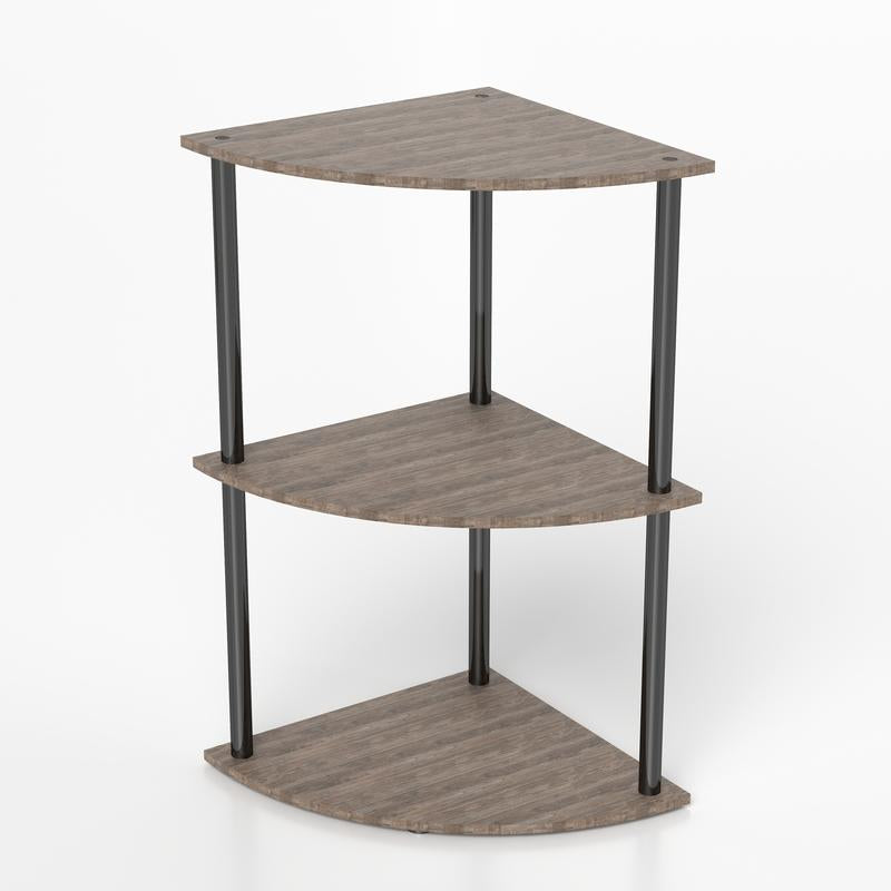 Desktop Corner Stand, 3 Level Corner Storage Organizer, for Small Spaces, Home Office, Kitchen, Bathroom, 11.8 "L X 11.8" W X 19.2 "H (Black) Shelf Rack Decoration