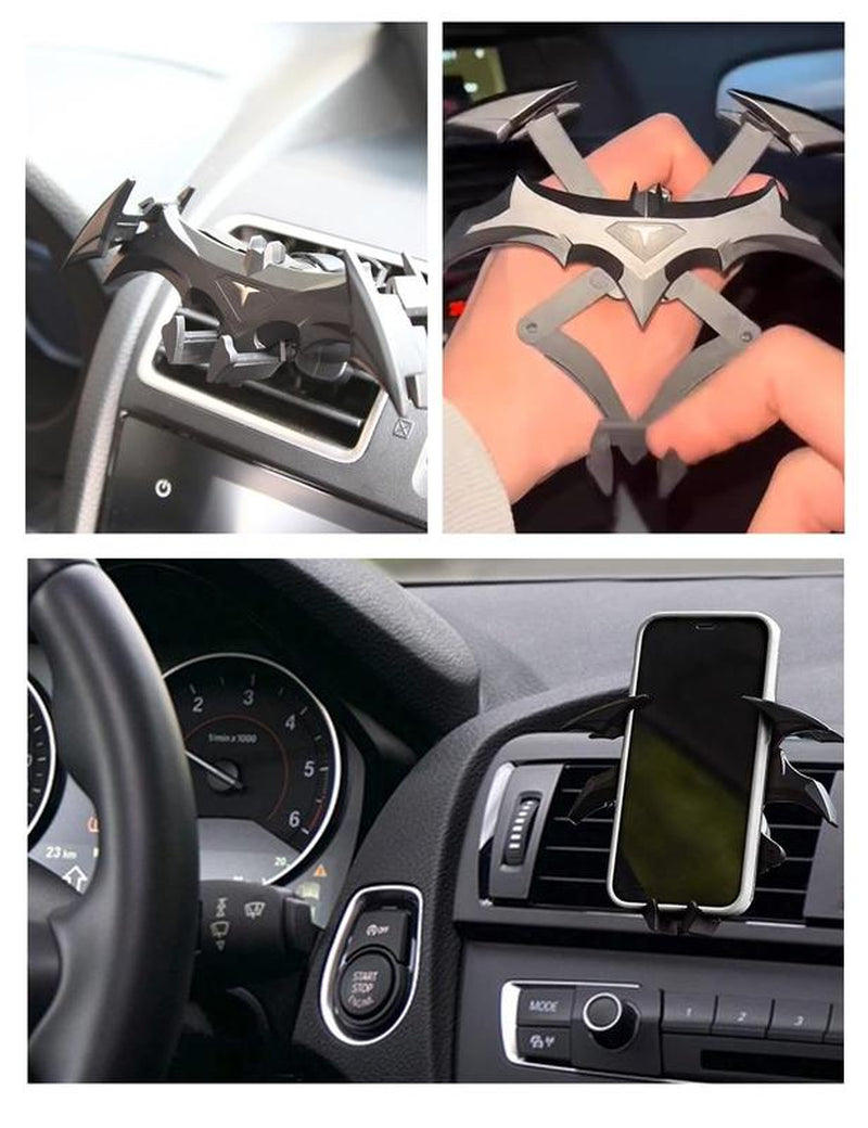Dark Knight Phone Holder: Bat Wing Design, Universal Car Vent Mount! Smartphone Cellphone Stand Phone Holder for Car