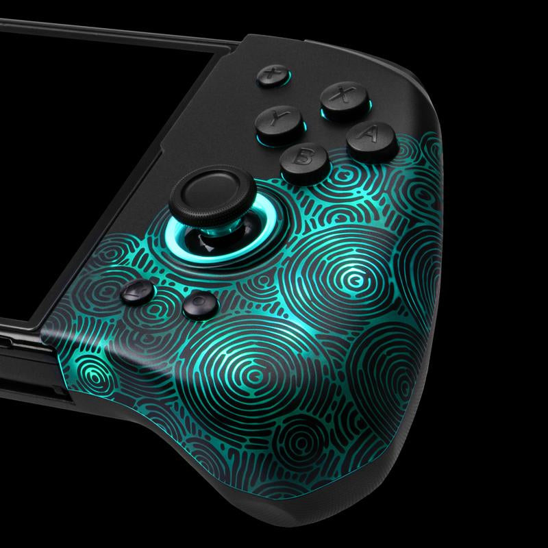 FUNLAB Switch Wireless Switch Game Controller, Switch/Oled Compatible, Ergonomic Handheld Mode Design, All-In-One Gamepad Controller Grip RGB Flare with Hall Effect Trigger/Turbo/Gyroscope Vibration Adjustment - Dark Twilight