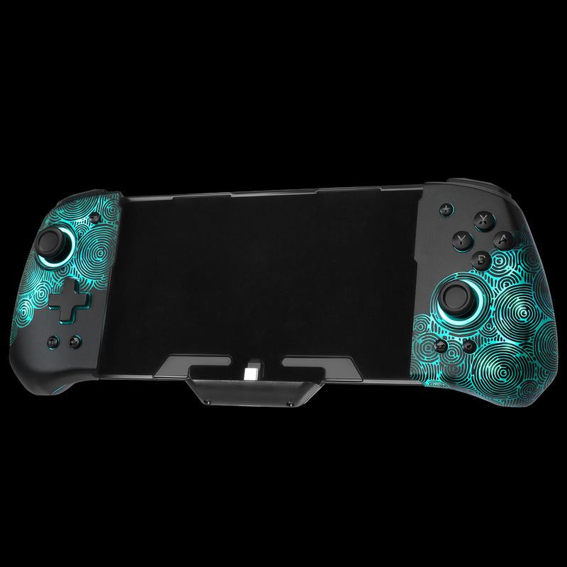FUNLAB Switch Wireless Switch Game Controller, Switch/Oled Compatible, Ergonomic Handheld Mode Design, All-In-One Gamepad Controller Grip RGB Flare with Hall Effect Trigger/Turbo/Gyroscope Vibration Adjustment - Dark Twilight