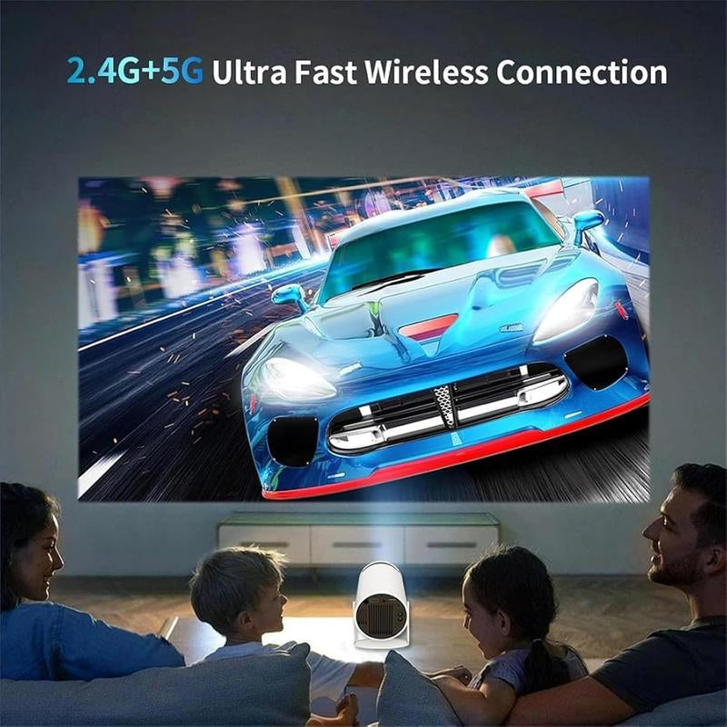 Portable Retro Game Projector – 10,000+ Built-In Retro Games, 1080P HD, Android 11, Dual Wireless Controllers | Portable Outdoor Movie & Gaming Projector W/ Auto Keystone, Wifi, Bluetooth – Perfect Gift for Family, Kids & Gamers