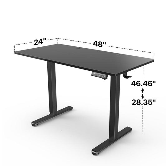 Height Adjustable Electric Desk, 48"X24" Ergonomic Stand-Up Solution, Memory Presets, 110Lbs Load, Great for Home and Work Environments