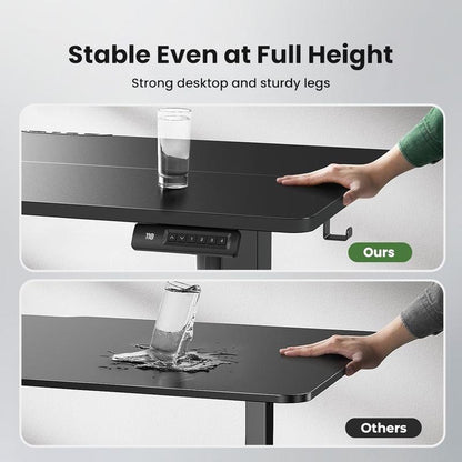 Height Adjustable Electric Desk, 48"X24" Ergonomic Stand-Up Solution, Memory Presets, 110Lbs Load, Great for Home and Work Environments