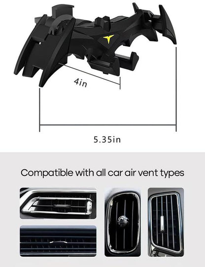 Dark Knight Phone Holder: Bat Wing Design, Universal Car Vent Mount! Smartphone Cellphone Stand Phone Holder for Car