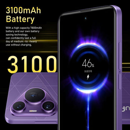 Fuffi Smartphone 6.56-Inch HD Screen, 4GB RAM + 32GB Storage, Dual Camera 5Mp+13Mp, Bluetooth-Compatible GPS, Metal Frame, Android 4G Phone
